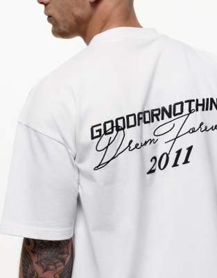 Good For Nothing Oversized T-shirt With Logo Back Print