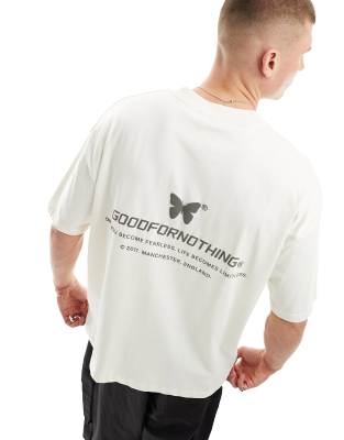 Good For Nothing Good For Nothing oversized t-shirt with puff print in white