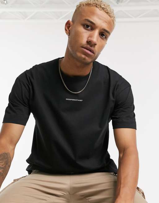 Good For Nothing oversized t-shirt with white branding in black | ASOS