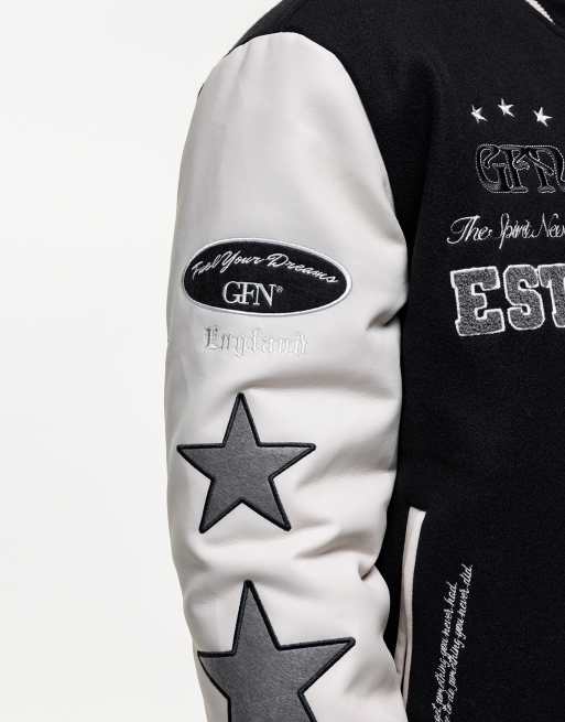 Good For Nothing oversized varsity jacket in black | ASOS