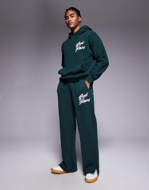 Good For Nothing - Pantalon de jogging d'ensemble droit - Vert forêt - view 1