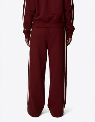 Pantalon de jogging large - Bordeaux-Rouge M