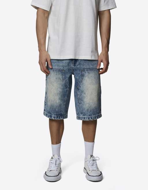 Good For Nothing - Pantaloncini ampi in denim color blu slavato