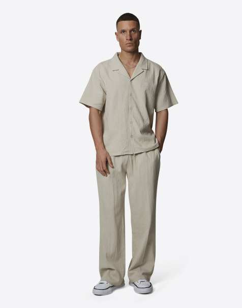 Good For Nothing - Pantaloni in seersucker di cotone bianchi - view 1