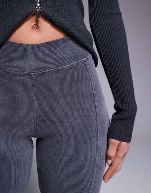 Good For Nothing - Pantaloni svasati antracite con pannello a coste, 4 di 5