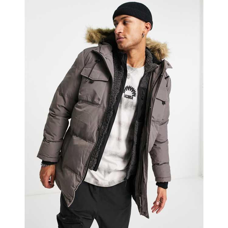 Good for nothing fur hood padded jacket hotsell