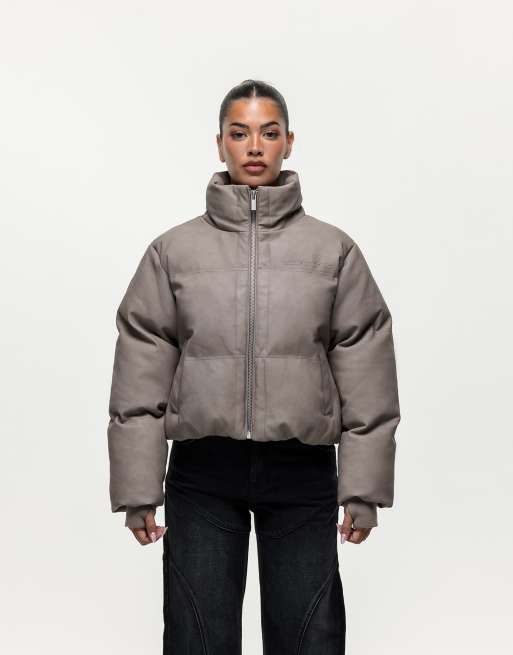 Good For Nothing - Piumino color talpa in pelle sintetica 