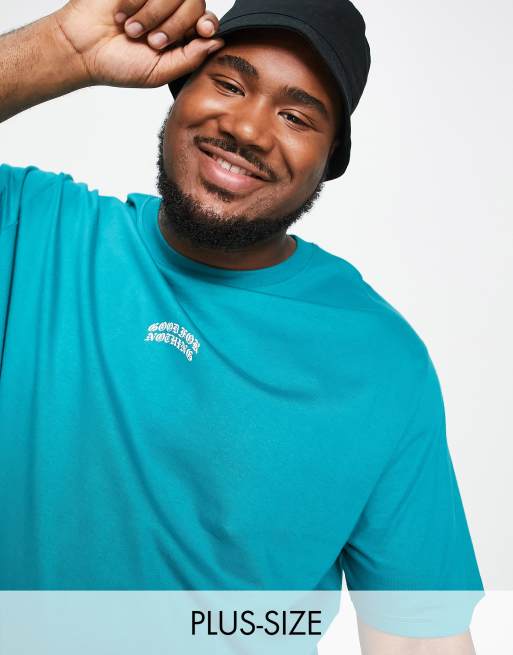 Good For Nothing Plus center print logo T-shirt in green