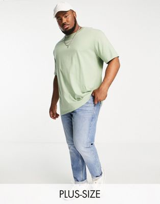 Good For Nothing Plus oversized t-shirt in sage
