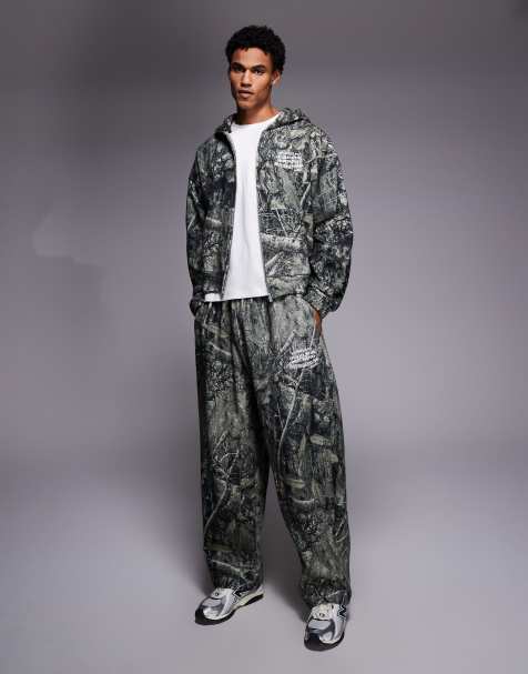 Good For Nothing - Posede joggingbukser med camouflage-print - Del af sæt - view 1