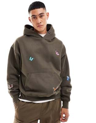Good For Nothing print hoodie in brown (part of a set)