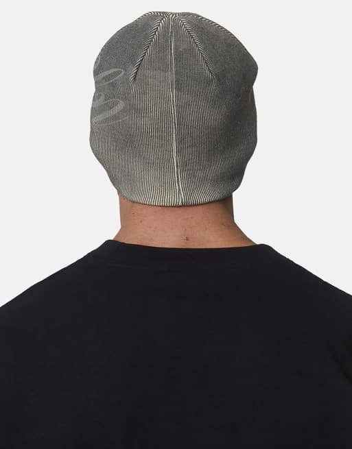 Good For Nothing Printed woodland knit skully beanie in grey, 2 of 3