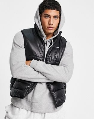 Good For Nothing puffer gilet in black