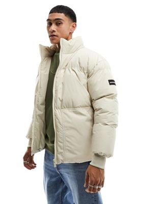 Good For Nothing puffer jacket in ecru