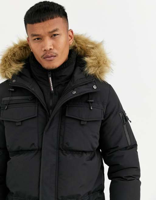 Asos hot sale black parka