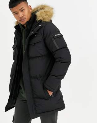 black parka coat
