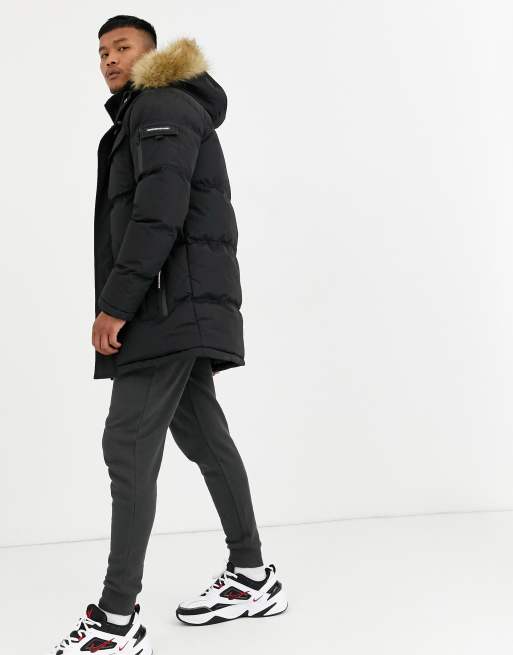 Good for nothing on sale parka coat in black