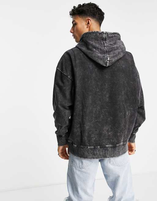 Acid washed oversize hoodie – Top Secrets