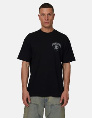 Relaxed-Fit-T-Shirt in Schwarz mit Grafik Schwarz XXL