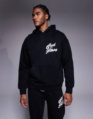 Good For Nothing Relaxed hoodie in black
