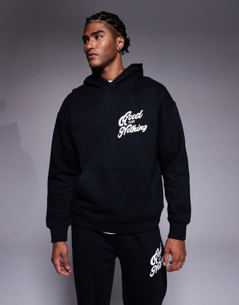 Good For Nothing Relaxed hoodie in black - view 1