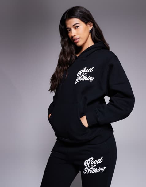 Good For Nothing Relaxed hoodie in black - view 1