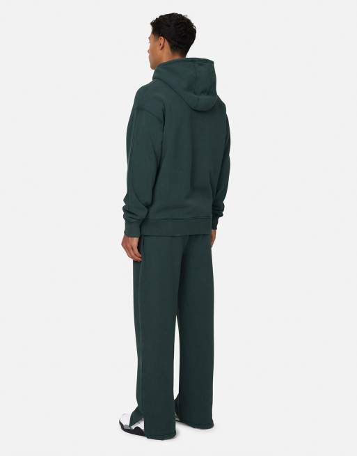 Good For Nothing Relaxed hoodie in dark green, 4 of 4