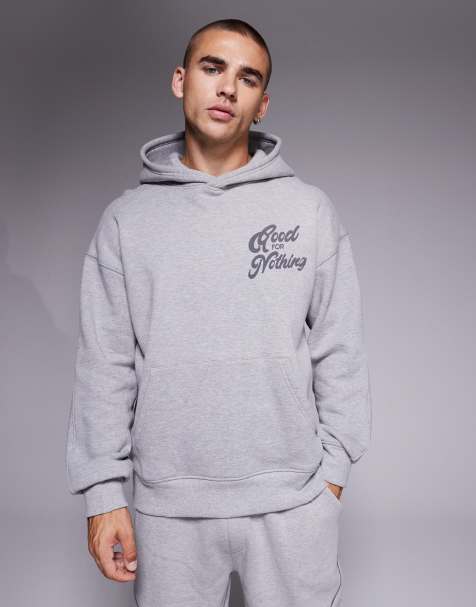 Good For Nothing Relaxed hoodie in grey - view 1