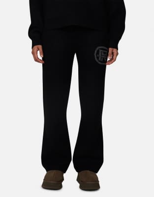 Good For Nothing Relaxed knitted bottoms in black