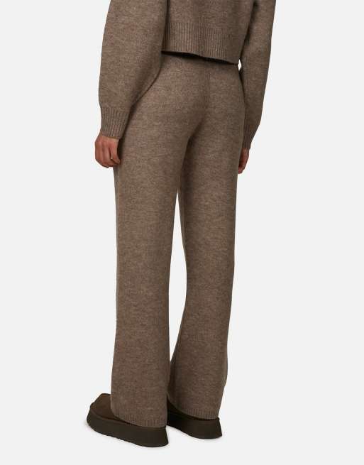 Good For Nothing Relaxed knitted bottoms in brown, 2 of 4