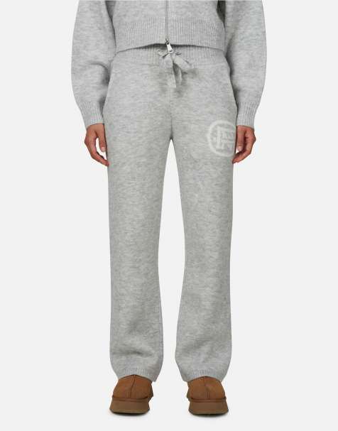 Good For Nothing Relaxed knitted bottoms in grey - view 1