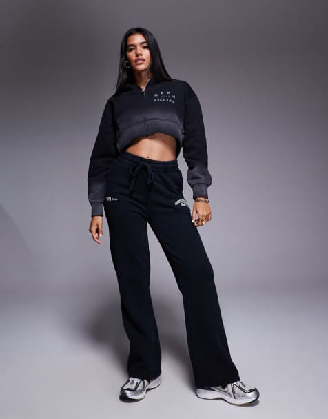 Good For Nothing Relaxed wide leg jogger in black - view 1