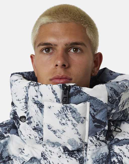 Good For Nothing Ripstop hooded padded puffer jacket in grey, 3 of 4