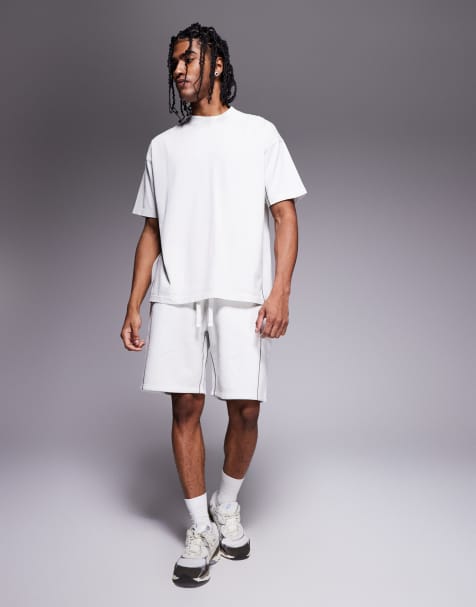 Good For Nothing seam detail co-ord in light grey - view 1