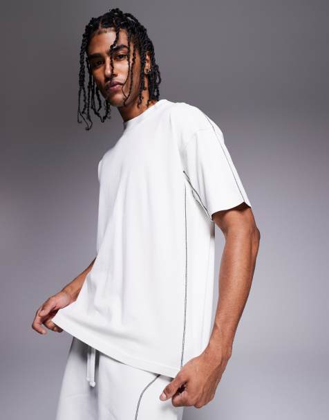 Good For Nothing seam detail t-shirt in light grey (part of a set) - view 1