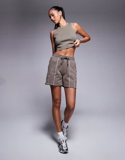 Good For Nothing seam detail vest in taupe, 3 of 4