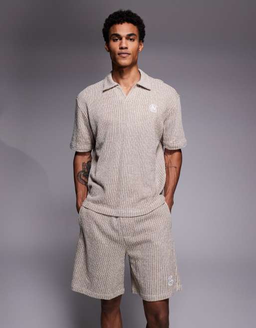 Good For Nothing - Short d'ensemble en maille rayée - Marron, 2 de 5