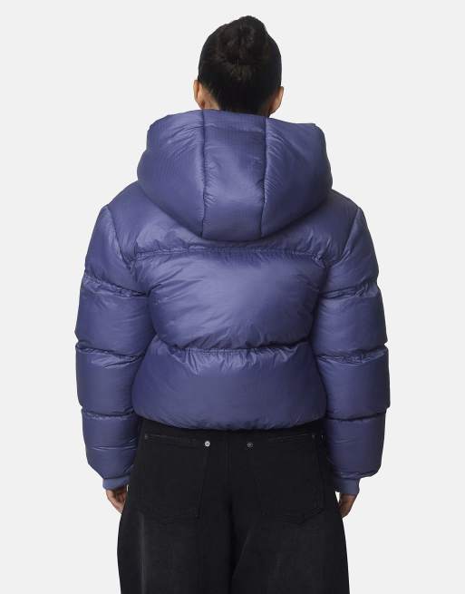 Good For Nothing short hooded padded puffer jacket in blue, 2 of 4