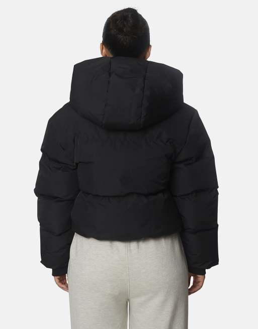 Good For Nothing Short hooded weather-resistant padded puffer jacket in black, 2 of 4