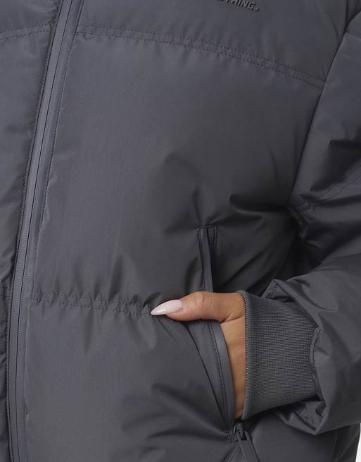 Good For Nothing Short hooded weather-resistant padded puffer jacket in grey, 4 of 4