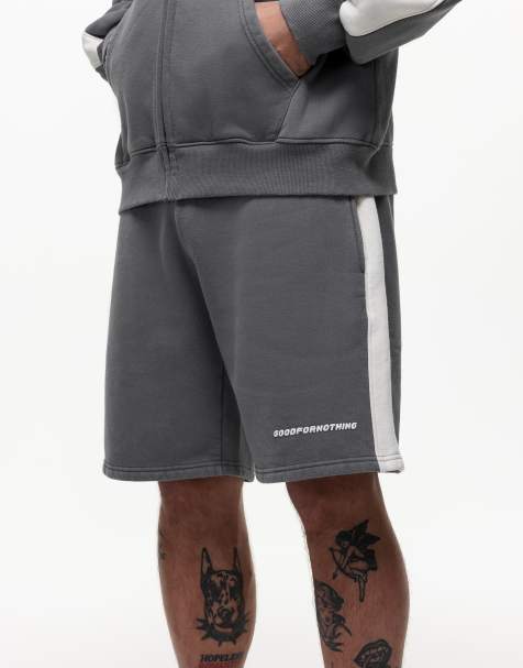 Good For Nothing - Short van jersey met panden in zwart - view 1
