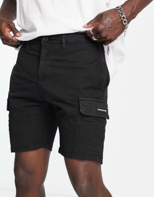 Good For Nothing – Shorts in Schwarz mit Cargo-Taschen