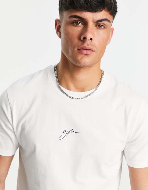 Embroidered Signature Short-Sleeved Cotton Crewneck - Luxury