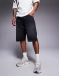 [Good For Nothing] Good For Nothing skater denim carpenter shorts in black W30 Black