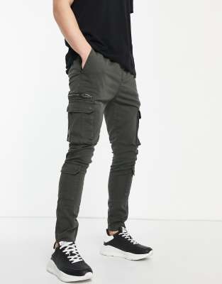 grey cargo pants skinny