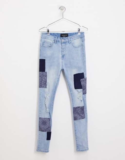 Skinny jeans best sale with bandana patches