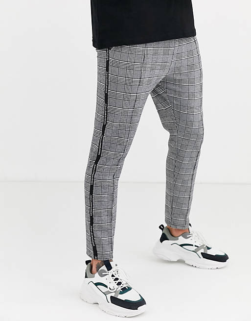 Good For Nothing skinny pants in gray prince of wales check | ASOS