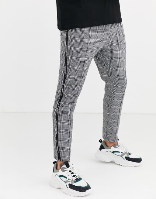 Good For Nothing skinny pants in grey prince of wales check