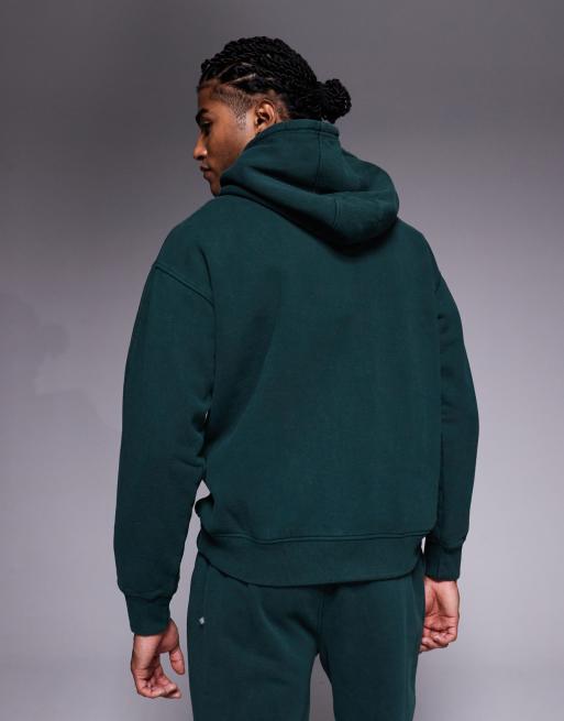 Good For Nothing – Skogsgrön huvtröja i dra på-modell och oversize, del av set, 3 av 5