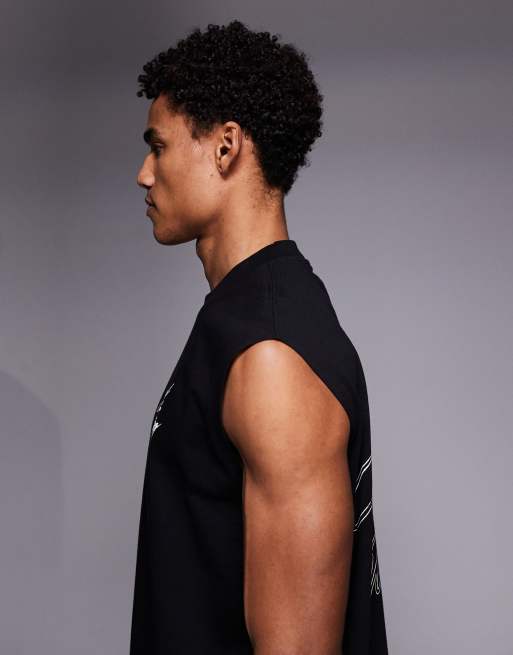 Good For Nothing sleeveless singlet in black ombre, 4 of 5